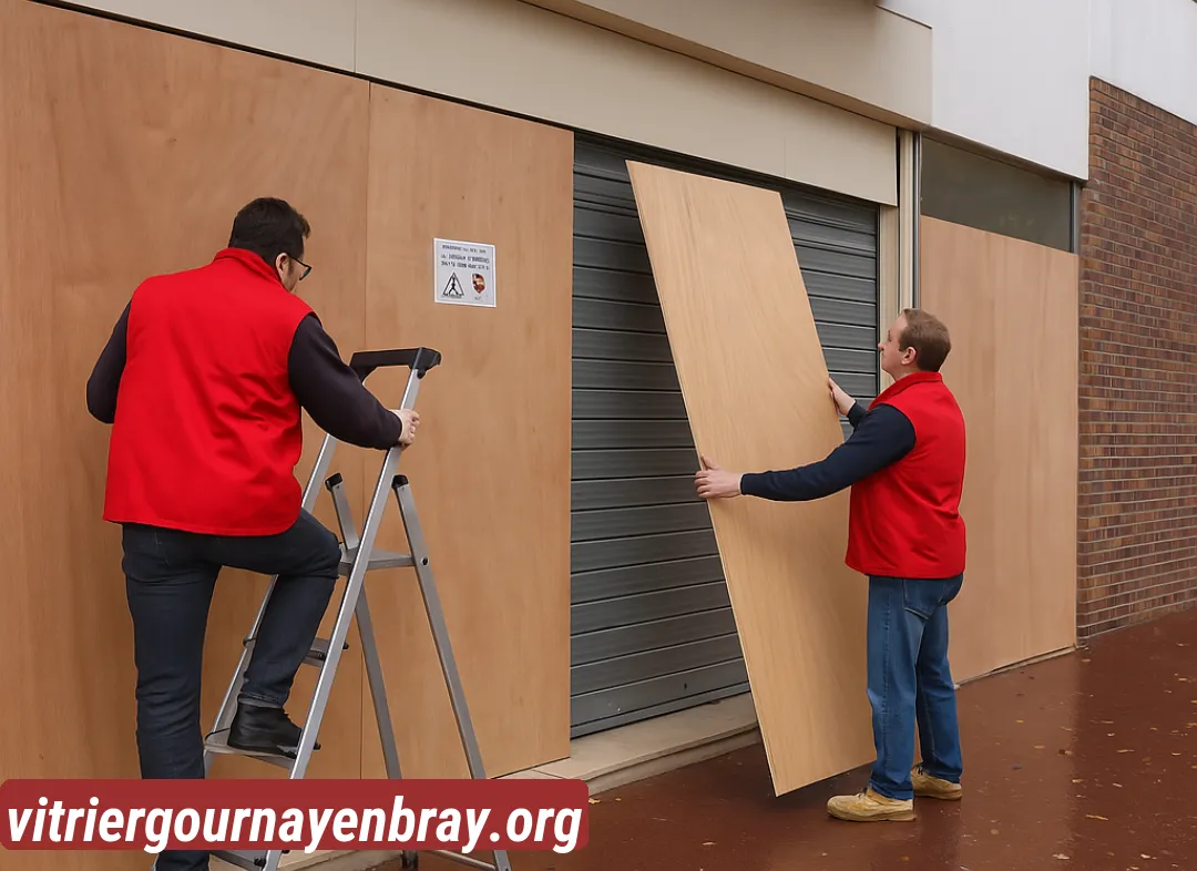 Mise en sécurité fermeture provisoire Gournay-en-Bray